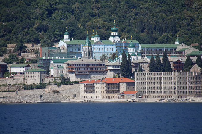 Saint Panteleimon Monastery from the sea