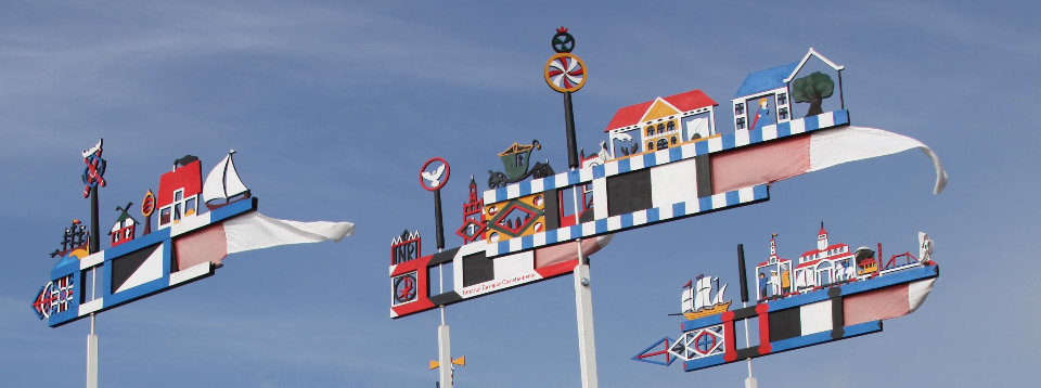 Curonian pennants in Klaipėda